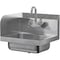 Amgood Stainless Steel Wall Mounted Hand Sink 17 in. x 15 in. w/Left Side Splash and Gooseneck Faucet SINK HS-17SS-L-Z - alternate 1