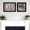 Homeroots Set Of Two Lake Life is Better 2 Black Framed Print Wall Art, 2PK 408013 - alternate 6