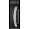 Vdomdoors Steel Door Deux 6500 Black Transom Window Stainless Inserts Single Modern Painted-W36xH80+16-Left I DEUX6500EXD-BLK-W36 x H80+16-Left-hand Inswing - alternate 3