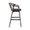 Armen Living Echo Walnut Wood and Black Faux Leather Bar Stool LCECBAWABLK30 - alternate 8