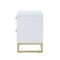 Homeroots 20" Gold And White End Table With Two Drawers 544087 - alternate 9