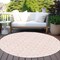 Homeroots 8' Pink And Gray Round Ogee Washable Indoor Outdoor Area Rug 601640 - alternate 9