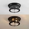 Jonathan Y Lauren 13.25" 2-Light Metal/Glass LED Flush Mount, Black JYL7446D - alternate 10