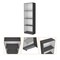 Homeroots 71" Gray And White Wood Four Tier Bookcase 546194 - alternate 1