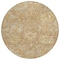 Homeroots 8' Khaki And Brown Round Damask Washable Indoor Outdoor Area Rug 603739 - alternate 6