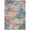 Homeroots 10' X 14' Coral And Teal Blue Abstract Washable Indoor Outdoor Area Rug 631974 - alternate 8