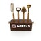 Picnic Time Family Of Brands NFL New York Giants Sidecar 5-Piece Bar Tool Set, (Acacia Wood) 672-05-508-217-2 - alternate 1