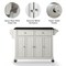 Crosley Full Size Granite Top Kitchen Cart KF30004EWH - alternate 7