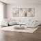 Homeroots White Leather Modular U Shaped Twelve Piece Corner Sectional With Console 643941 - alternate 6