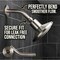 Supplygiant Shower Arm, Flange 6 in Stainless Steel Wall Mounted Shower Head Arm, Brushed Nickel Plated Finish 74-TB8G-O - alternate 7
