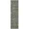 Homeroots 8' Runner Moss Green and Gray Floral Washable Non Skid Indoor Outdoor Runner Rug 564375 - alternate 9