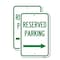 Signmission Reserved Parking Right Arrow, 18'' X 24'' 2 Signs, Heavy Gauge Aluminum, 2PK A-1824-2PACK-23156 - alternate 1
