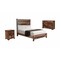 Homeroots Three Piece Dark Brown Solid Wood Bedroom Set 554217 - alternate 1
