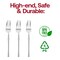 Smarty Had A Party Shiny Silver Moderno Disposable Plastic Dessert Forks, 240PK 9340-SSF-CASE - alternate 5