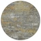 Homeroots 8' Gold And Taupe Round Abstract Washable Indoor Outdoor Area Rug 610434 - alternate 8
