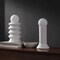 Jonathan Y Soren 13" Modern Scandinavian Ceramic/Glass Geometric Integrated LED Table Lamp, White, 2PK JYL5700A-2SET - alternate 10