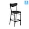 Flash Furniture Wright Barstools w/500 LB. Cap Black Steel Frame, Black Vinyl Boomerang Back, Black Vinyl Seat, 2PK 2-XU-DG6V6BKV-BK-GG - alternate 9