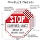 Signmission Stop Confined Space Enter by Permit, 10 inch X 10 inch, Aluminum Metal Signs, 5PK OC-A-5Pack-10-250 - alternate 5