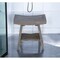Homeroots 18" Gray Solid Wood Rectangular Shower Bench With Shelf 376753 - alternate 5