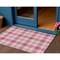 Homeroots 3' X 5' Blush Ivory And Copper Plaid Washable Indoor Outdoor Area Rug 597087 - alternate 1