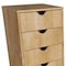Homeroots 16" Natural Solid Wood Five Drawer Lingerie Chest 522811 - alternate 5