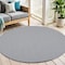 Homeroots 6' Ivory And Blue Round Geometric Indoor Outdoor Area Rug 552355 - alternate 9