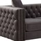 Homeroots 86" Dark Gray Velvet Sofa With Silver Legs 318845 - alternate 3