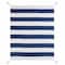 Homeroots 50" X 60" Blue and White Cotton Woven Striped Throw Blanket with Tassels 516596 - alternate 1