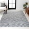 Jonathan Y Sofie Moroccan Trellis High-Low Gray/Cream 4 ft. x 6 ft. Area Rug SNT102A-4 - alternate 1