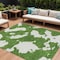Homeroots 9' X 12' Green And Ivory Abstract Washable Indoor Outdoor Area Rug 614531 - alternate 1