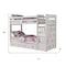 Homeroots 97" X 43" X 68" Twin Over Twin White Storage Ladder And Trundle  Bunk Bed 285615 - alternate 3
