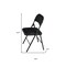 Homeroots Set of Four Black Faux Leather and Steel Folding Chairs, 4PK 719405 - alternate 8