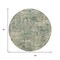 Homeroots 8' Artichoke Green And Teal Blue Round Abstract Washable Indoor Outdoor Area Rug 630521 - alternate 4
