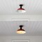 Jonathan Y Camila 14" 1-Light Classic Industrial Indoor/Outdoor Iron LED Semi Flush Mount, Red/White JYL7617E - alternate 9