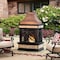 Sunjoy Wood Burning Fireplace, Copper, Steel, with Chimney, Spark Screen, and Poker A304001001 - alternate 7
