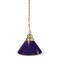 Holland Bar Stool Co Purple Pendant Light, Brass Fixture BL1BRPurp - alternate 1