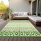 Homeroots 9' X 12' Green Sage And Ivory Geometric Washable Indoor Outdoor Area Rug 613847 - alternate 8