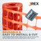 Jrex Safety JREX 4 ft x 50 ft Safety Barrier Fence, Orange SF-JR-450-OR - alternate 4