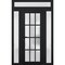 Vdomdoors Front Exterior Prehung FiberGlass Door Frosted Glass / Manux 8312 Matte Black / 2 Sidelight and Tra MANUX8312EXD-BLK-W14+36+14 x H80+14-RH - alternate 4