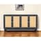 Homeroots 65" Charcoal and Natural Wood and Rattan Sideboard with Four Doors 568409 - alternate 1