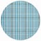 Homeroots 8' Teal Blue Ivory And Brown Round Plaid Washable Indoor Outdoor Area Rug 601520 - alternate 7