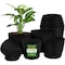Lifemaster Plant Pots with Multi Drainage Holes, Sturdy Plastic, Stackable, Indoor/Outdoor, Black, 10PK LMFLOPBLK15 - alternate 1