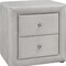 Homeroots 21" Light Gray Wood Two Drawer Nightstand 489769 - alternate 5