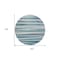 Homeroots 8' Teal Blue Gray And Ivory Round Striped Washable Indoor Outdoor Area Rug 597363 - alternate 8