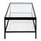 Homeroots 54" Clear And Black Glass And Steel Coffee Table With Shelf 521977 - alternate 8
