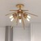 Vaxcel Estelle 6-Light 24 in W Brass Gold Mid-Century Modern Sputnik Semi Flush Ceiling Fixture C0162R - alternate 8