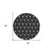 Homeroots 8' Black And Ivory Round Geometric Washable Indoor Outdoor Area Rug 596005 - alternate 7