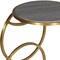 Homeroots 21" Gold And Gray Marble And Iron Round End Table 488550 - alternate 5