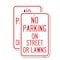 Signmission No Parking on Street or Lawns, 18'' X 24'' 2 Signs, Heavy Gauge Aluminum, 2PK A-1824-2PACK-23691 - alternate 1