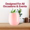 Smarty Had A Party 12 oz Solid Pink Elegant Stemless Plastic Wine Glasses 64 Glasses, 64PK 3712-PNK-CASE - alternate 9